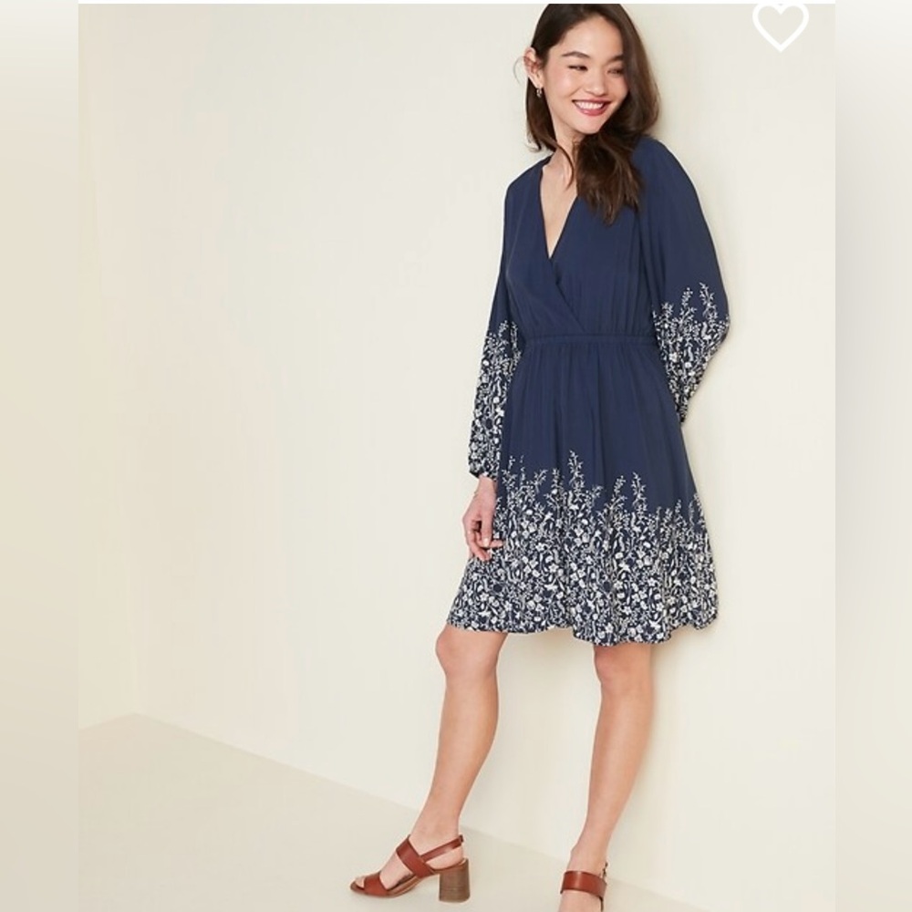 Old Navy Blue Bishop Sleeve Sundress